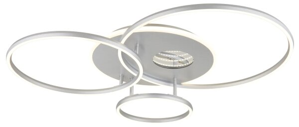 Globo 48466-54A-LED Plafoniera dimmerabile INVERTINA 54W/230V 90x70 cm argento + telecomando
