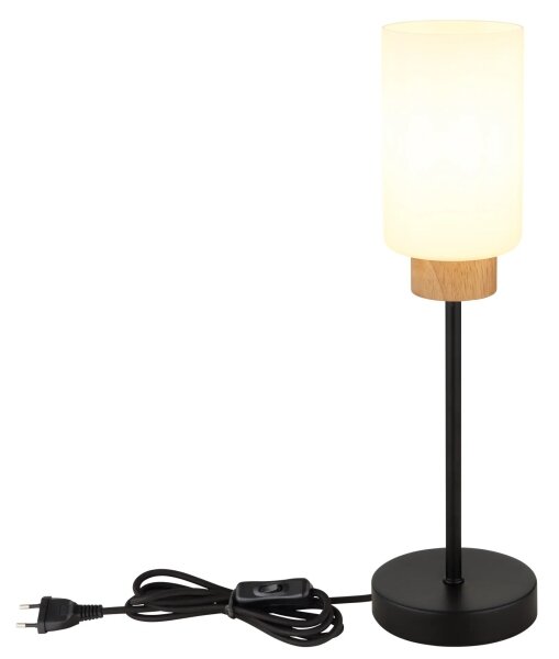 Globo 15977T - Lampada da tavolo ROWENA 1xE27/60W/230V nera/bianca