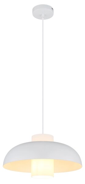 Globo 15755W - Lampada a sospensione con cavo LOWE 1xE27/60W/230V bianco