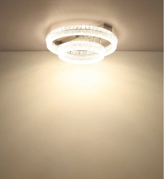 Globo 67387-60D - Plafoniera LED dimmerabile LAUREL LED/60W/230V trasparente+telecomando
