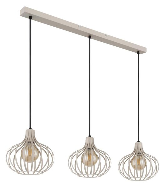 Globo 33370319 - Lampadario a sospensione MATEO 3xE27/40W/230V beige
