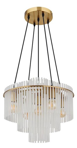 Globo 15698H1M - Lampadario a sospensione con cavo GORLEY 5xE27/60W/230V oro