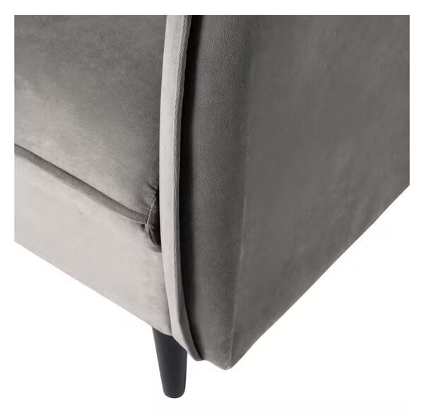 Divano grigio con rivestimento in velluto 203 cm Juli – Ropez