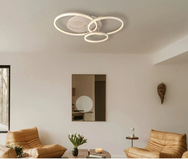 Globo 48480-40 - Plafoniera LED SANFORD LED/40W/230V 3000K 78x60 cm beige
