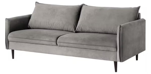 Divano grigio con rivestimento in velluto 203 cm Juli – Ropez