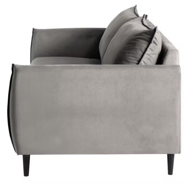 Divano grigio con rivestimento in velluto 203 cm Juli – Ropez