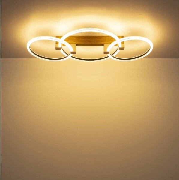 Globo 48050D2 - Plafoniera LED FLETCHER LED/40W/230V 76,1x38 cm marrone