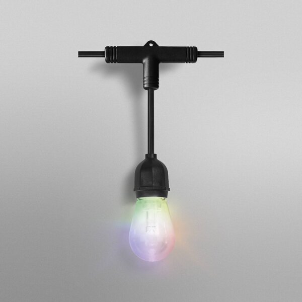 OSRAM SMART+ ghirlanda luminosa LED WiFi STRINGLIGHT, RGBW a 12 luci. dimmerabile, Nero, Plastica, Moderno