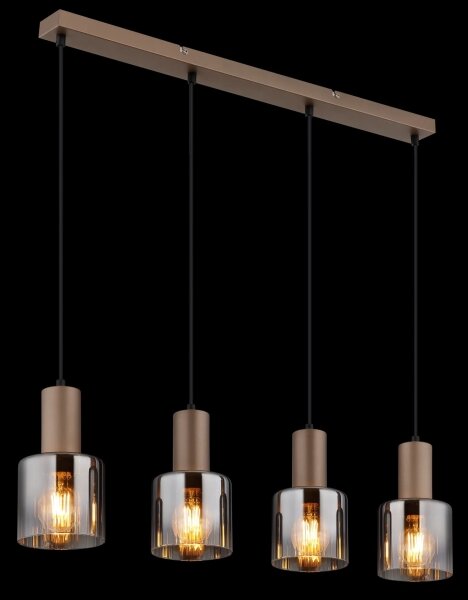 Globo 54318-4H - Lampadario a sospensione su cavo WALTON 4xE27/40W/230V