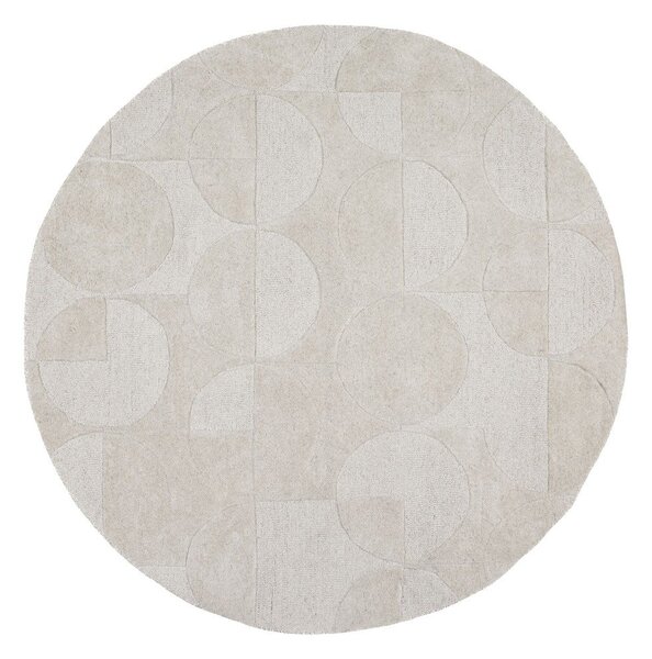Tappeto rotondo avorio in lana tessuto a mano ø 160 cm Gigi – Flair Rugs
