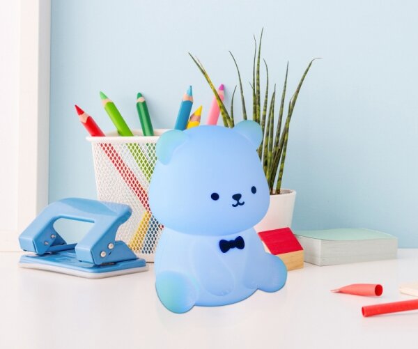 Globo 2870 - Lampada da notte per bambini ricaricabile e dimmerabile LED RGBW TEDDY LED/1W/5V 1200 mAh a forma di orso