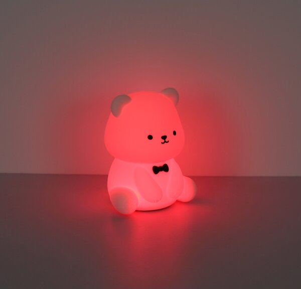 Globo 2870 - Lampada da notte per bambini ricaricabile e dimmerabile LED RGBW TEDDY LED/1W/5V 1200 mAh a forma di orso
