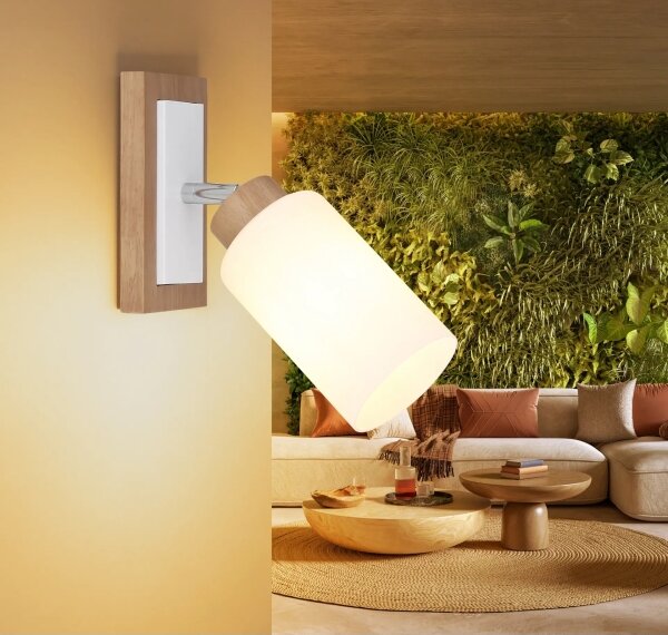 Globo 15977-1 - Faretto da parete ROWENA 1xE27/60W/230V beige/bianco