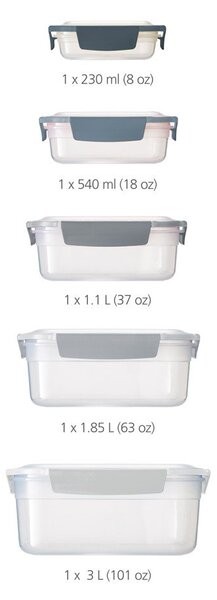 Scatole per alimenti in set 5 pz Nest – Joseph Joseph
