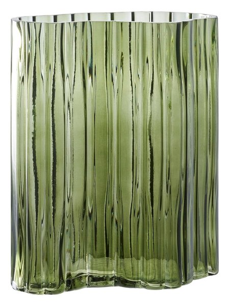 Vaso in vetro verde (altezza 26,5 cm) - House Nordic