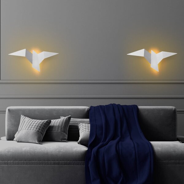 Lampada da parete LED bianca Pacali – Opviq lights