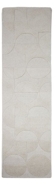 Passatoia avorio in lana tessuta a mano 60x230 cm Gigi – Flair Rugs