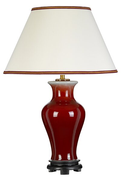 Lampada da tavolo Majin rosso-crema 1xE27x60W Vetroceramica / gesso dim.: 64x40x14,5 cm IP20 Designer's Lightbox