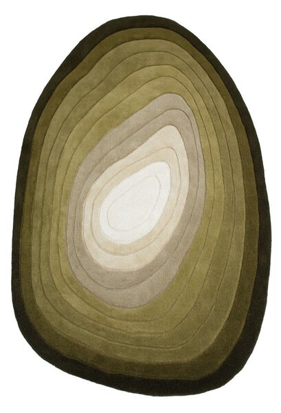 Tappeto verde in lana tessuto a mano 160x230 cm Puddle Ombre – Flair Rugs