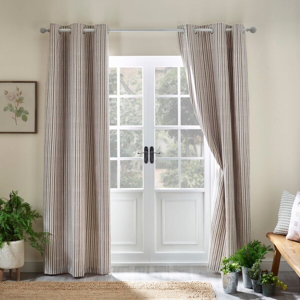 Tende in set marroni 2 pz 168x183 cm Logan Stripe – Catherine Lansfield