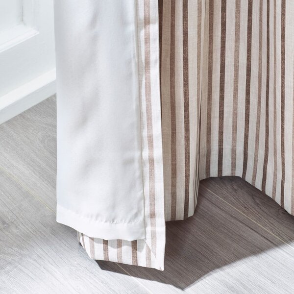 Tende in set marroni 2 pz 168x183 cm Logan Stripe – Catherine Lansfield