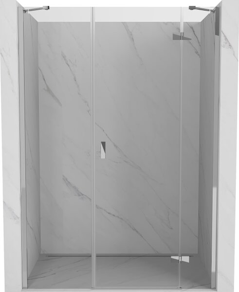 Mexen Mist-H porta doccia apribile destra 130 cm, trasparente, cromo - 8A5-130-001-01-00-P