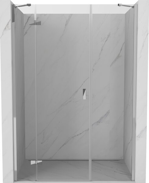 Mexen Mist-H porta doccia battente sinistra 125 cm, trasparente, cromo - 8A5-125-001-01-00-L
