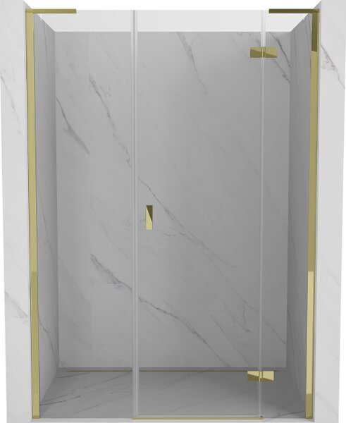 Mexen Mist-H L porta doccia a battente destra 160 cm, trasparente, dorata - 8A5L-160-001-50-00-P