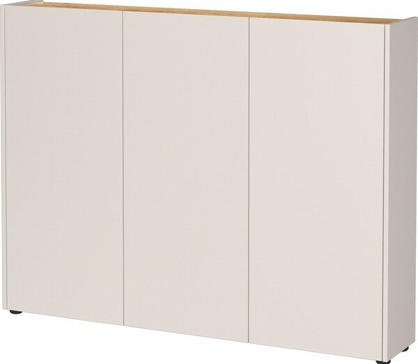 Armadietto color crema con effetto rovere 138x105x25 cm Libbiano – Germania