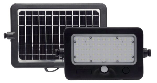 Faro a Led Solare MILLE - 1000 Lumen - Faro con pannello solare potente - 3000k bianco caldo