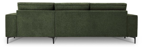 Divano angolare verde (con penisola a destra/con chaise lounge) con rivestimento in ciniglia Copenhagen – Scandic