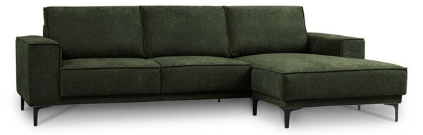 Divano angolare verde (con penisola a destra/con chaise lounge) con rivestimento in ciniglia Copenhagen – Scandic