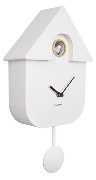 Orologio da parete bianco , 21,5 x 41,5 cm Modern Cuckoo - Karlsson