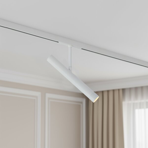 Faretto bianco moderno per sistema a binario monofase - Slimline Avery