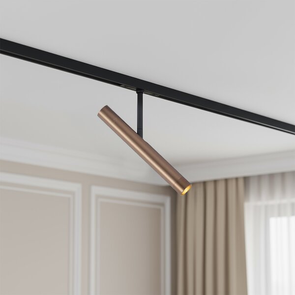 Faretto moderno bronzo scuro per sistema a binario monofase - Slimline Avery