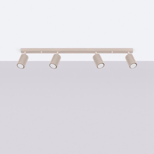 Faretto grigio tortora in metallo 6,5x81 cm Gleam – Sollux