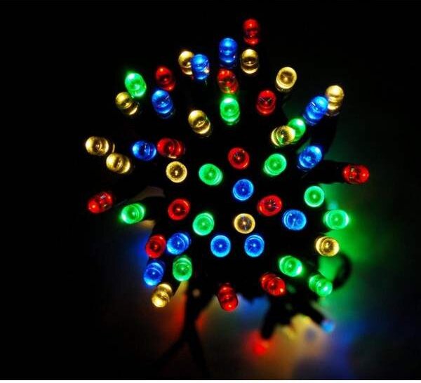 Luci Di Natale Solari 200 Led Multicolor