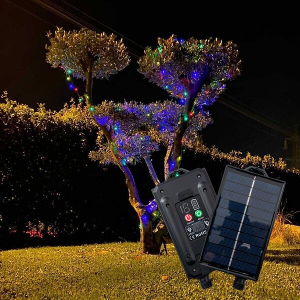 Luci Di Natale Solari 200 Led Multicolor