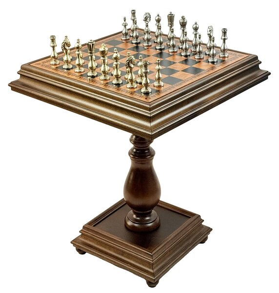Esclusivo tavolo da gioco Italfama (66 cm) + pesanti pedine in metallo (4 kg) + gioco della dama