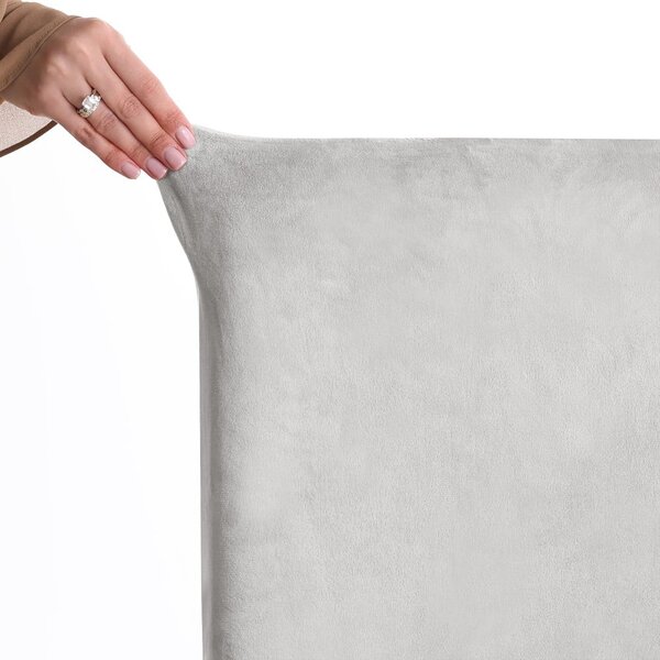 Coprisedia grigio chiaro con rivestimento elastico per sedie 48 cm Sento – Restilo