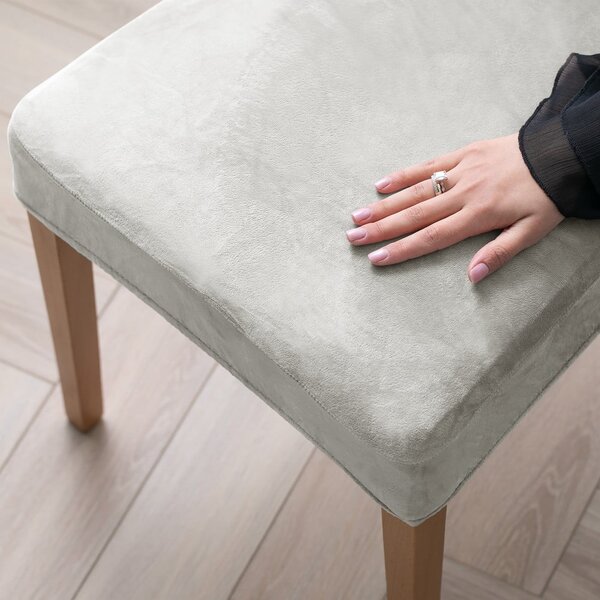 Coprisedia grigio chiaro con rivestimento elastico per sedie 48 cm Sento – Restilo