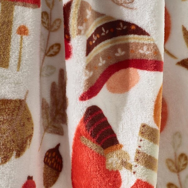 Coperta arancione e marrone in micropile 130x170 cm Woodland Gonks – Catherine Lansfield