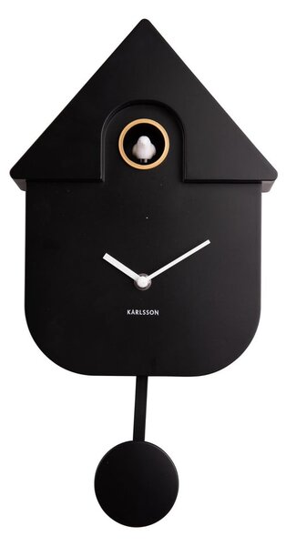 Orologio da parete nero , 21,5 x 41,5 cm Modern Cuckoo - Karlsson