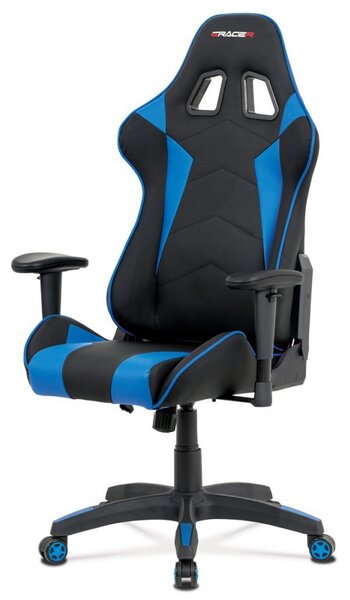 Sedia da ufficio Autronic KA-F03 BK - Pelle finta nera / tessuto nero