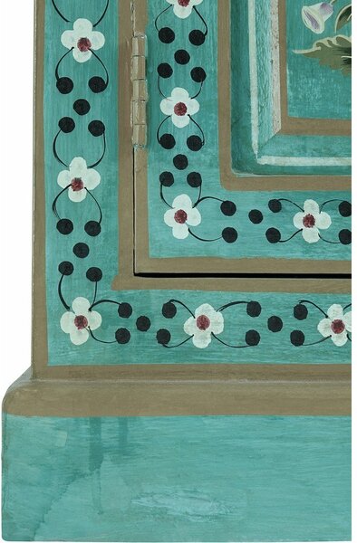 Armadietto verde in mango massiccio 87x152x38 cm Prem – Støraa
