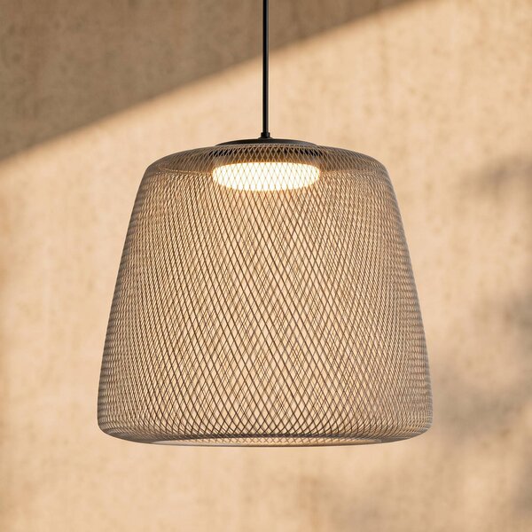 Lampada LED a sospensione Lucande Korvyn, grigio pietra, Ø 50 cm, dimmerabile Korvyn Lucande,, Alluminio / Grigio / Zincato, Metallo, Design
