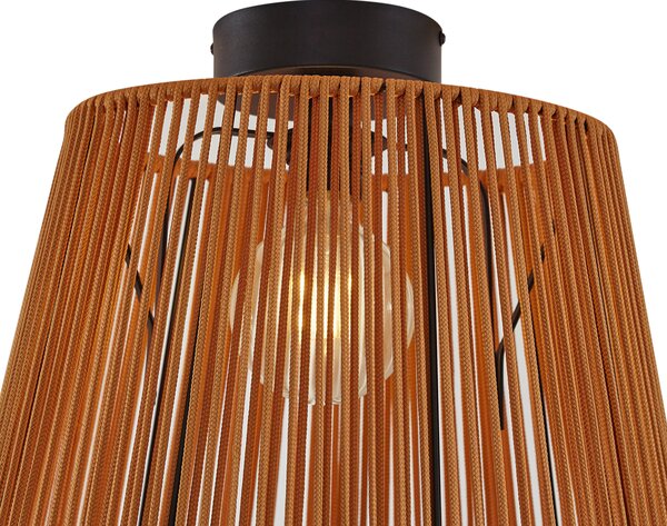 Plafoniera da esterno Japandi con corda arancione IP54 - Jayla