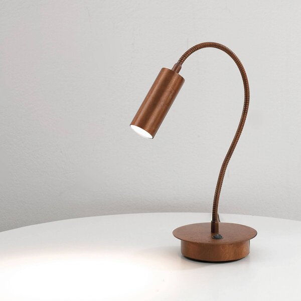 Cremasco Lampada da tavolo 7538, Legno scuro, Soggiorno / Sala da pranzo, Ottone, Moderno, Lampada da tavolo