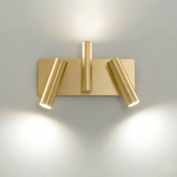 Cremasco Applique da parete 7542, dimmerabile, Ottone / Oro, Soggiorno / Sala da pranzo, Ottone, Moderno, Applique