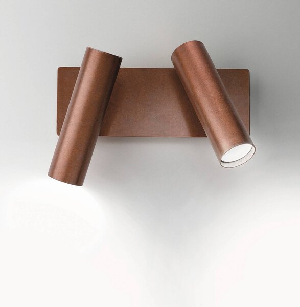 Cremasco Applique da parete 7541, dimmerabile, Legno scuro, Soggiorno / Sala da pranzo, Ottone, Moderno, Applique